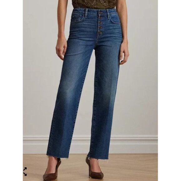 Lauren Ralph Lauren Denim - Lauren Ralph Lauren Women High Rise Relaxed Ankle Jeans Size 14 Harvest Wash